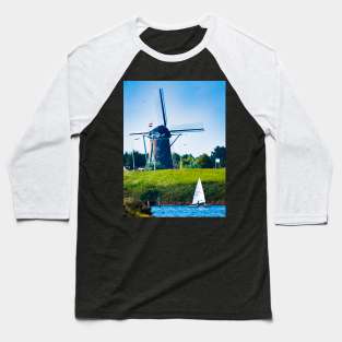 Photography- Dutch windmill at Zeeland Baseball T-Shirt